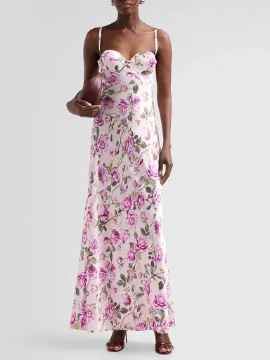 L'Agence Women's Sayla Floral Silk Maxi Dress - Light Purple Grandiflora Rose - Size 14 | Thumbnail 2 L'Agence Women's Sayla Floral Silk Maxi Dress - Light Purple Grandiflora Rose - Size 14 | Thumbnail 2