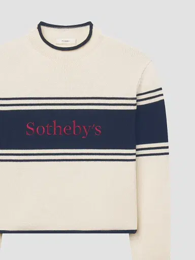 Frame Women's x Sotheby's Rolled Cotton Sweater - Cream Multi - Size XL | Thumbnail 6 Frame Women's x Sotheby's Rolled Cotton Sweater - Cream Multi - Size XL | Thumbnail 6