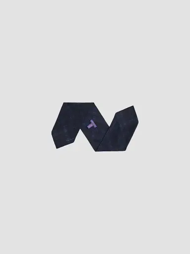 Ralph Lauren Purple Label Men's Plaid Silk-Linen Neckerchief - Navy | Thumbnail 3 Ralph Lauren Purple Label Men's Plaid Silk-Linen Neckerchief - Navy | Thumbnail 3