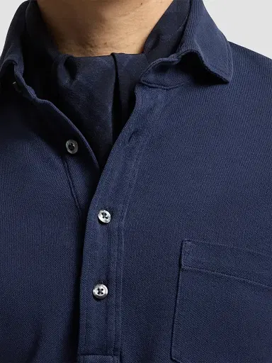 Ralph Lauren Purple Label Men's Plaid Silk-Linen Neckerchief - Navy | Thumbnail 5 Ralph Lauren Purple Label Men's Plaid Silk-Linen Neckerchief - Navy | Thumbnail 5