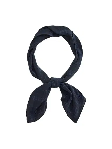 Ralph Lauren Purple Label Men's Plaid Silk-Linen Neckerchief - Navy | Thumbnail 1 Ralph Lauren Purple Label Men's Plaid Silk-Linen Neckerchief - Navy | Thumbnail 1
