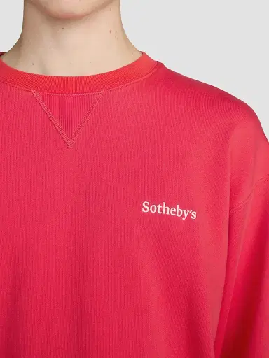 Frame The Sotheby's Crewneck Sweatshirt - Red Washed | Thumbnail 4 Frame The Sotheby's Crewneck Sweatshirt - Red Washed | Thumbnail 4