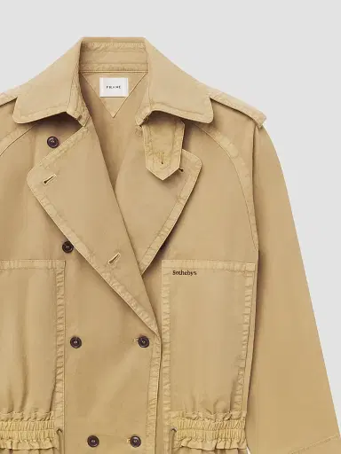Frame Women's X Sotheby's Cotton Short Trench Coat | Thumbnail 6 Frame Women's X Sotheby's Cotton Short Trench Coat | Thumbnail 6