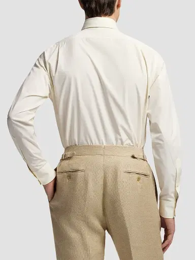Ralph Lauren Purple Label Men's Poplin Button-Front Shirt | Thumbnail 3 Ralph Lauren Purple Label Men's Poplin Button-Front Shirt | Thumbnail 3