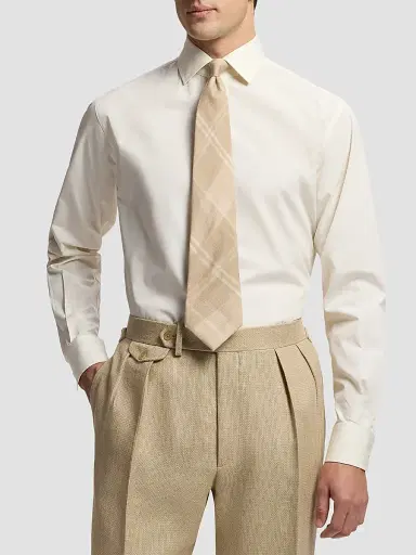 Ralph Lauren Purple Label Men's Poplin Button-Front Shirt | Thumbnail 4 Ralph Lauren Purple Label Men's Poplin Button-Front Shirt | Thumbnail 4
