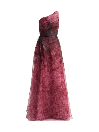 Rene Ruiz Collection Women's One-Shoulder Floral Organza Gown | Thumbnail 1 Rene Ruiz Collection Women's One-Shoulder Floral Organza Gown | Thumbnail 1