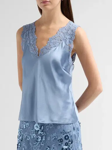 Cami NYC Women's Ola Lace Trim Satin Camisole - Mist - Size Large | Thumbnail 4 Cami NYC Women's Ola Lace Trim Satin Camisole - Mist - Size Large | Thumbnail 4