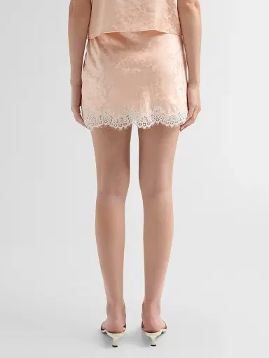 Cami NYC Women's Mildred Lace Trim Mini Skirt - Light Peach | Thumbnail 3 Cami NYC Women's Mildred Lace Trim Mini Skirt - Light Peach | Thumbnail 3