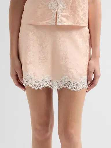 Cami NYC Women's Mildred Lace Trim Mini Skirt - Light Peach | Thumbnail 5 Cami NYC Women's Mildred Lace Trim Mini Skirt - Light Peach | Thumbnail 5