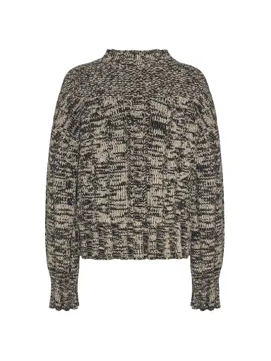 Malo Women's Marled Wool-Silk Sweater - Nero Miele - Size Large | Thumbnail 2 Malo Women's Marled Wool-Silk Sweater - Nero Miele - Size Large | Thumbnail 2