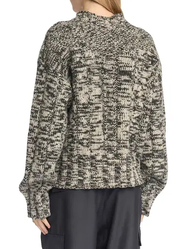 Malo Women's Marled Wool-Silk Sweater - Nero Miele - Size Large | Thumbnail 5 Malo Women's Marled Wool-Silk Sweater - Nero Miele - Size Large | Thumbnail 5