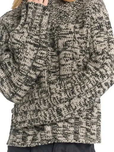 Malo Women's Marled Wool-Silk Sweater - Nero Miele - Size Large | Thumbnail 6 Malo Women's Marled Wool-Silk Sweater - Nero Miele - Size Large | Thumbnail 6