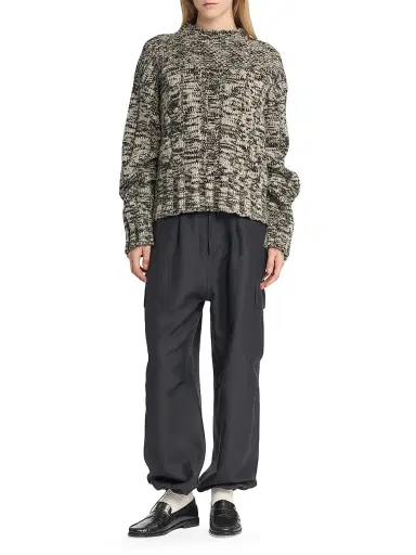 Malo Women's Marled Wool-Silk Sweater - Nero Miele - Size Large | Thumbnail 1 Malo Women's Marled Wool-Silk Sweater - Nero Miele - Size Large | Thumbnail 1
