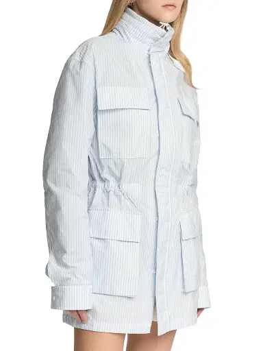 Malo Women's Oversized Field Jacket - Candido Fog Blue | Thumbnail 5 Malo Women's Oversized Field Jacket - Candido Fog Blue | Thumbnail 5