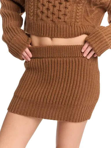 Malo Women's Rib-Knit Cashmere Miniskirt - Garofano | Thumbnail 6 Malo Women's Rib-Knit Cashmere Miniskirt - Garofano | Thumbnail 6