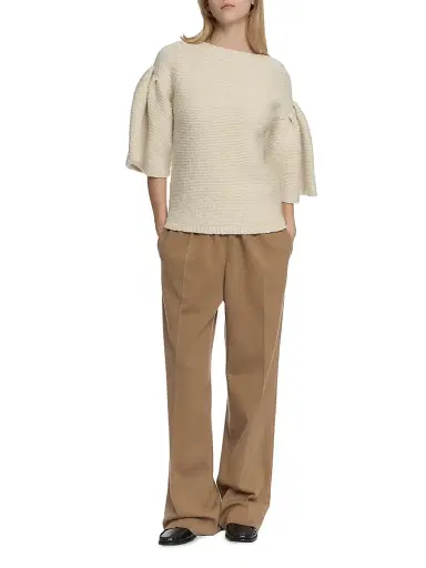 Malo Women's Wool-Cashmere Knit Puff-Sleeve Top - Margherita | Thumbnail 2 Malo Women's Wool-Cashmere Knit Puff-Sleeve Top - Margherita | Thumbnail 2