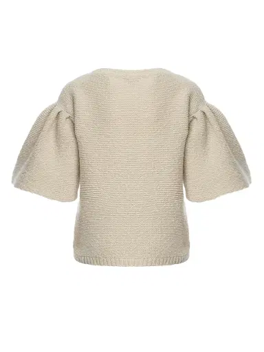 Malo Women's Wool-Cashmere Knit Puff-Sleeve Top - Margherita | Thumbnail 3 Malo Women's Wool-Cashmere Knit Puff-Sleeve Top - Margherita | Thumbnail 3