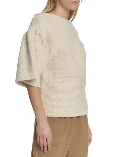 Malo Women's Wool-Cashmere Knit Puff-Sleeve Top - Margherita | Thumbnail 5 Malo Women's Wool-Cashmere Knit Puff-Sleeve Top - Margherita | Thumbnail 5