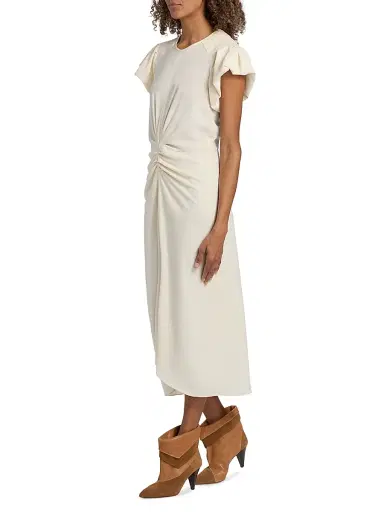 Isabel Marant Women's Terena Cinched Midi-Dress | Thumbnail 4 Isabel Marant Women's Terena Cinched Midi-Dress | Thumbnail 4