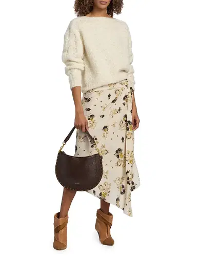 Isabel Marant Women's Oskan Soft Zip Leather Shoulder Bag - Coffee | Thumbnail 3 Isabel Marant Women's Oskan Soft Zip Leather Shoulder Bag - Coffee | Thumbnail 3