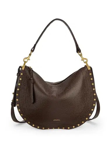 Isabel Marant Women's Oskan Soft Zip Leather Shoulder Bag - Coffee | Thumbnail 8 Isabel Marant Women's Oskan Soft Zip Leather Shoulder Bag - Coffee | Thumbnail 8