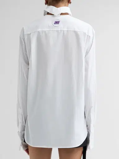 Jean Paul Gaultier Women's Open Fly Away Cotton Shirt | Thumbnail 3 Jean Paul Gaultier Women's Open Fly Away Cotton Shirt | Thumbnail 3