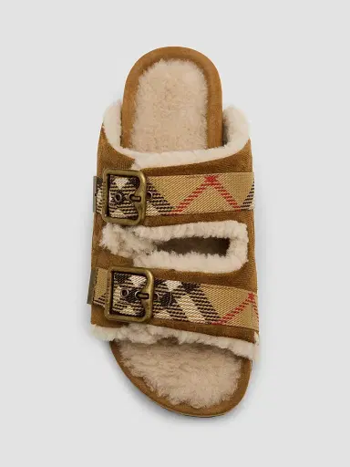 Burberry Women's Urchin Shearling Sandals | Thumbnail 5 Burberry Women's Urchin Shearling Sandals | Thumbnail 5