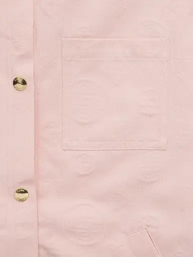 Casablanca Little Girl's & Girl's Monogram Shacket - Pink - Size 13 | Thumbnail 3 Casablanca Little Girl's & Girl's Monogram Shacket - Pink - Size 13 | Thumbnail 3