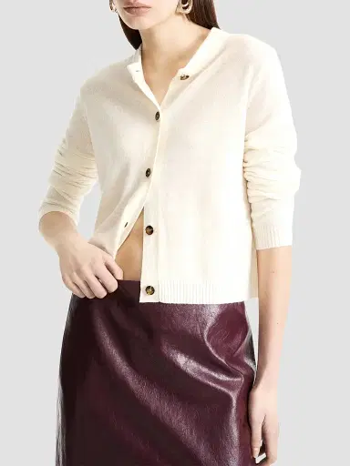 Marella Women's Pure Cashmere Cardigan - Cream - Size XL | Thumbnail 3 Marella Women's Pure Cashmere Cardigan - Cream - Size XL | Thumbnail 3