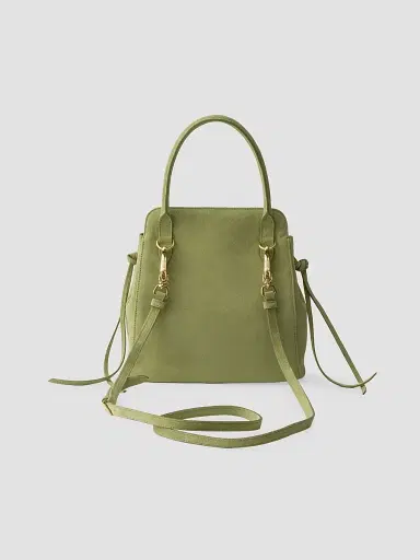 Prada Women's Carry Mini Suede Handbag - Green | Thumbnail 3 Prada Women's Carry Mini Suede Handbag - Green | Thumbnail 3