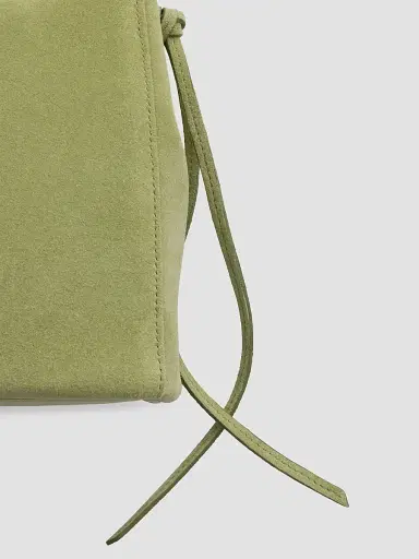 Prada Women's Carry Mini Suede Handbag - Green | Thumbnail 5 Prada Women's Carry Mini Suede Handbag - Green | Thumbnail 5