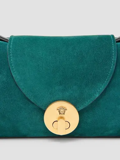 Versace Women's Medusa Suede Clutch | Thumbnail 5 Versace Women's Medusa Suede Clutch | Thumbnail 5