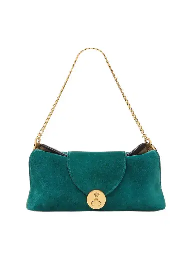Versace Women's Medusa Suede Clutch | Thumbnail 1 Versace Women's Medusa Suede Clutch | Thumbnail 1