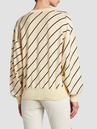 Versace Women's La Vacanza Bias Striped Wool Oversized Cardigan - Cream - Size 10 | Thumbnail 5 Versace Women's La Vacanza Bias Striped Wool Oversized Cardigan - Cream - Size 10 | Thumbnail 5