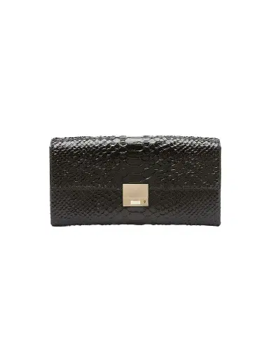 Tom Ford Women's Jean Python-Embossed Leather Clutch | Thumbnail 1 Tom Ford Women's Jean Python-Embossed Leather Clutch | Thumbnail 1