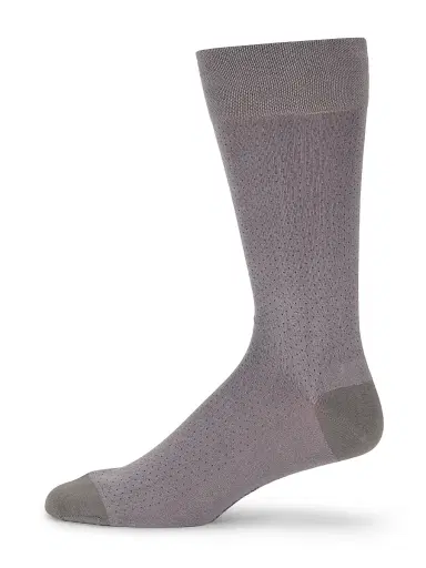Marcoliani Men's Fresh Of Modal Micro Pindot Socks - Grey | Thumbnail 1 Marcoliani Men's Fresh Of Modal Micro Pindot Socks - Grey | Thumbnail 1
