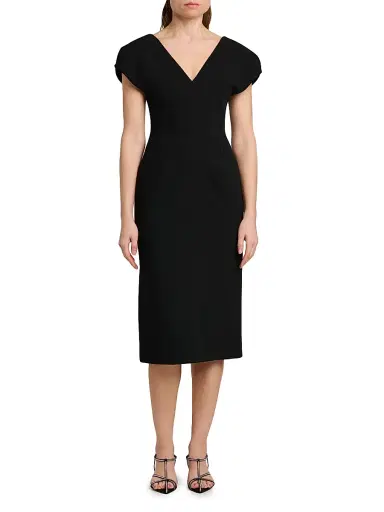 Jil Sander Women's Wool Sable Midi-Dress | Thumbnail 2 Jil Sander Women's Wool Sable Midi-Dress | Thumbnail 2