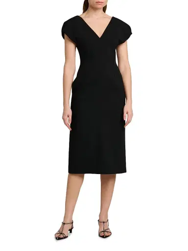 Jil Sander Women's Wool Sable Midi-Dress | Thumbnail 3 Jil Sander Women's Wool Sable Midi-Dress | Thumbnail 3