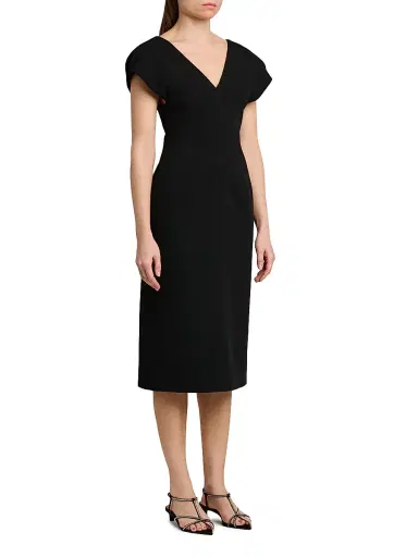 Jil Sander Women's Wool Sable Midi-Dress | Thumbnail 4 Jil Sander Women's Wool Sable Midi-Dress | Thumbnail 4