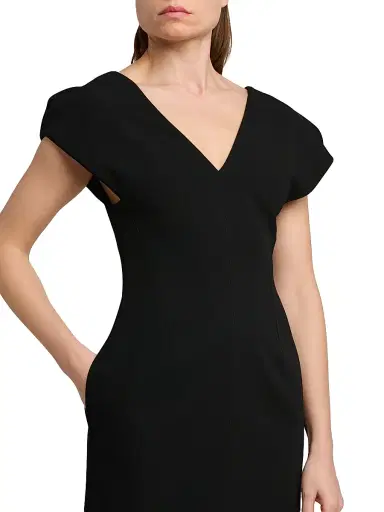 Jil Sander Women's Wool Sable Midi-Dress | Thumbnail 6 Jil Sander Women's Wool Sable Midi-Dress | Thumbnail 6