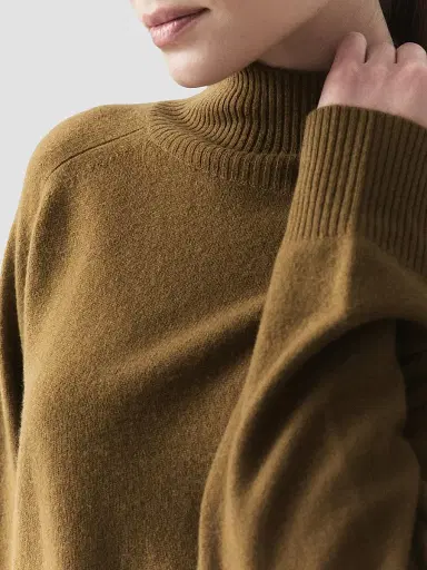 Marella Women's Pure Cashmere Mock Polo Neck Jumper - Oil Green | Thumbnail 6 Marella Women's Pure Cashmere Mock Polo Neck Jumper - Oil Green | Thumbnail 6