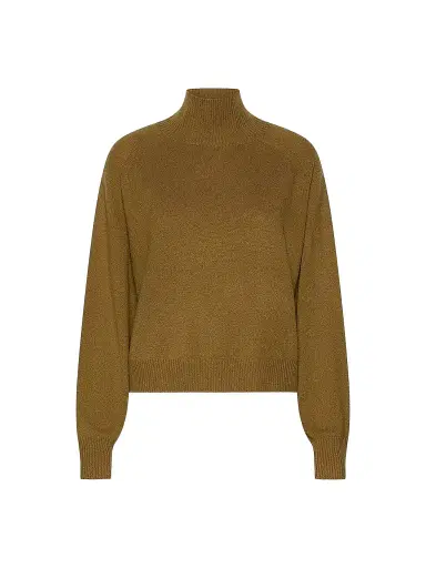 Marella Women's Pure Cashmere Mock Polo Neck Jumper - Oil Green | Thumbnail 1 Marella Women's Pure Cashmere Mock Polo Neck Jumper - Oil Green | Thumbnail 1