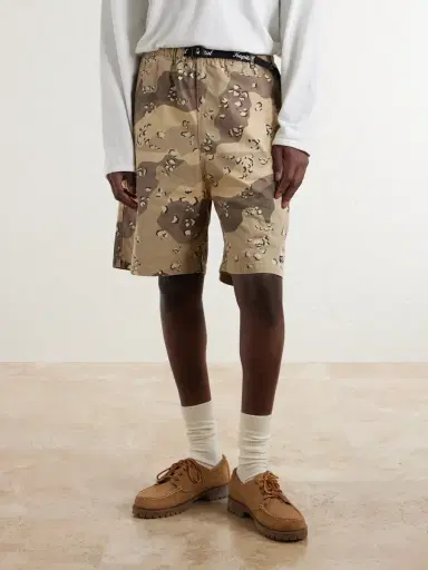 KAPITAL Easy Straight-Leg Herringbone Camouflage-Print Cotton Shorts - Men | Thumbnail 3 KAPITAL Easy Straight-Leg Herringbone Camouflage-Print Cotton Shorts - Men | Thumbnail 3