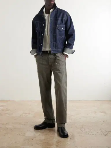 RRL Stanton Straight-Leg Striped Cotton-Twill Trousers - Men | Thumbnail 2 RRL Stanton Straight-Leg Striped Cotton-Twill Trousers - Men | Thumbnail 2