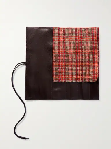 Wolf WM Brown Textured Vegan Leather Knife Roll - Men | Thumbnail 2 Wolf WM Brown Textured Vegan Leather Knife Roll - Men | Thumbnail 2