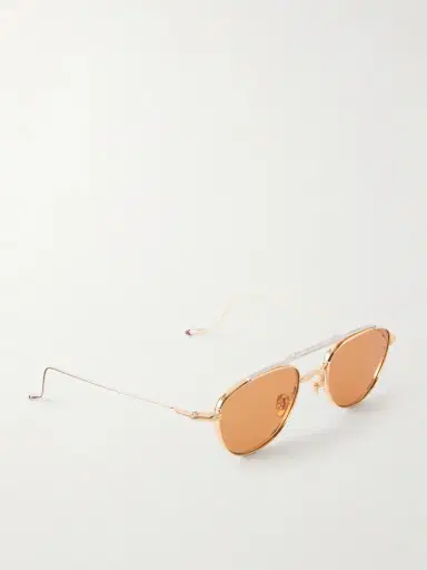 Jacques Marie Mage Flynn Aviator-Style Gold-Tone Metal Sunglasses - Men | Thumbnail 4 Jacques Marie Mage Flynn Aviator-Style Gold-Tone Metal Sunglasses - Men | Thumbnail 4