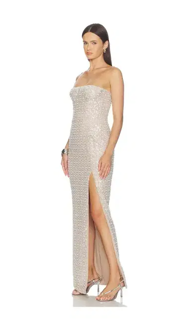 Bronx and Banco Allegra Pearl Veronica Maxi Dress With Slit | Thumbnail 2 Bronx and Banco Allegra Pearl Veronica Maxi Dress With Slit | Thumbnail 2