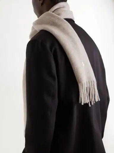 Polo Ralph Lauren Logo-Embroidered Reversible Fringed Recycled Wool and Nylon-Blend Scarf - Men | Thumbnail 5 Polo Ralph Lauren Logo-Embroidered Reversible Fringed Recycled Wool and Nylon-Blend Scarf - Men | Thumbnail 5