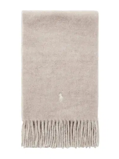 Polo Ralph Lauren Logo-Embroidered Reversible Fringed Recycled Wool and Nylon-Blend Scarf - Men | Thumbnail 1 Polo Ralph Lauren Logo-Embroidered Reversible Fringed Recycled Wool and Nylon-Blend Scarf - Men | Thumbnail 1