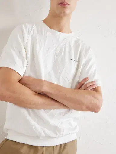 Acne Studios Fansas Logo-Print Crinkled-Jersey T-Shirt - Men | Thumbnail 5 Acne Studios Fansas Logo-Print Crinkled-Jersey T-Shirt - Men | Thumbnail 5
